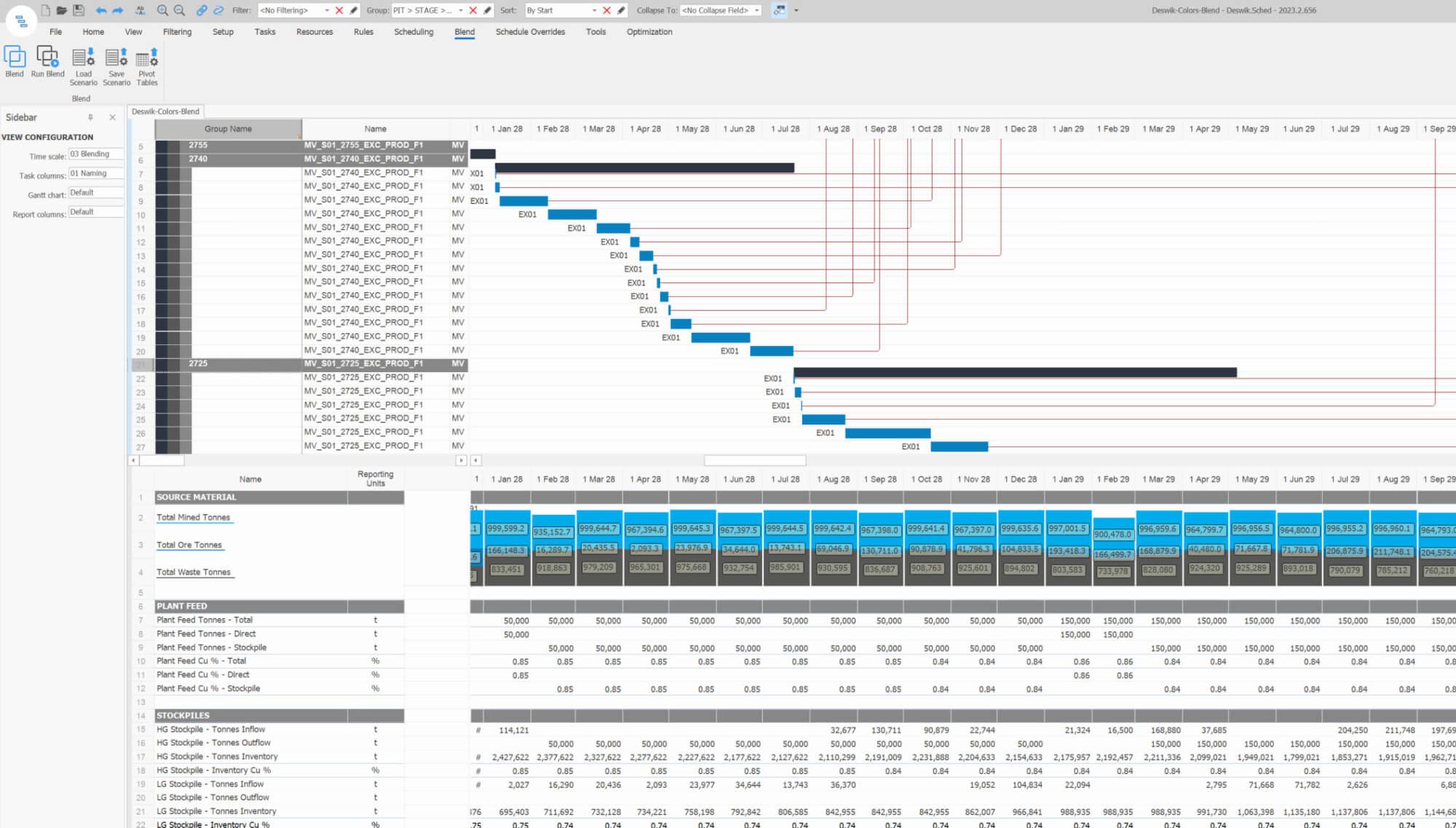 Deswik Apex Software Gant Chart 